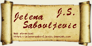 Jelena Sabovljević vizit kartica